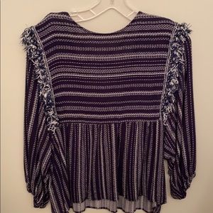 Navy Boho blouse